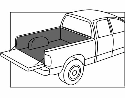 Turbo Liner behandeling laadbak - Dodge RAM 1500 Crew Cab Extra Short Bed (09-)