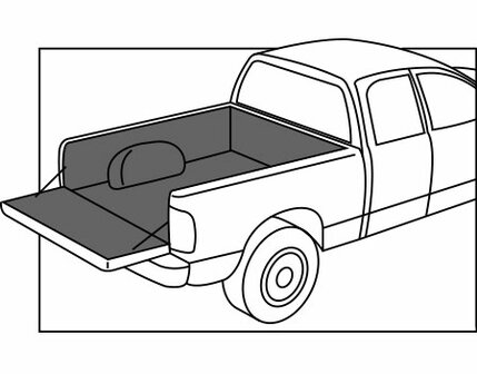 Turbo Liner behandeling laadbak en klep - Dodge RAM 1500 Regular Cab Long Bed (09-)