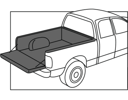 Turbo Liner behandeling laadbak, klep en randen - Land Rover Defender High Capacity Single Cab Long Bed (11-)