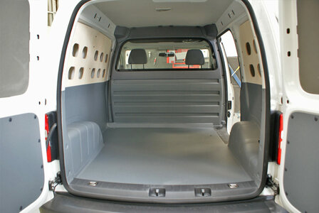 Turbo Liner behandeling half hoog met sleufgaten wanden - Renault Kangoo Express L1H1 enkele cabine / enkel lucht voor