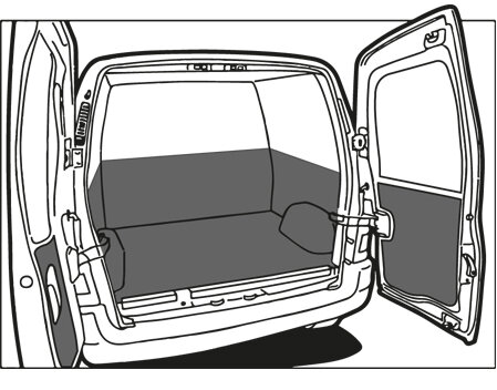 Turbo Liner behandeling half hoog - Opel Vivaro L1H1 enkele cabine (14-) enkel lucht voor