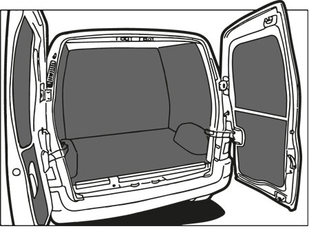 Turbo Liner behandeling hoog - Opel Vivaro L1H1 enkele cabine (14-) enkel lucht voor
